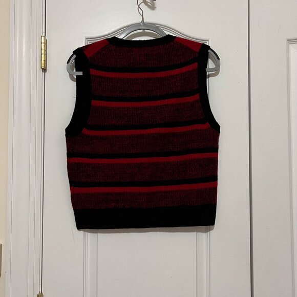 Re/done Striped Wool Sweater Vest M NWOT - Picture 3 of 10